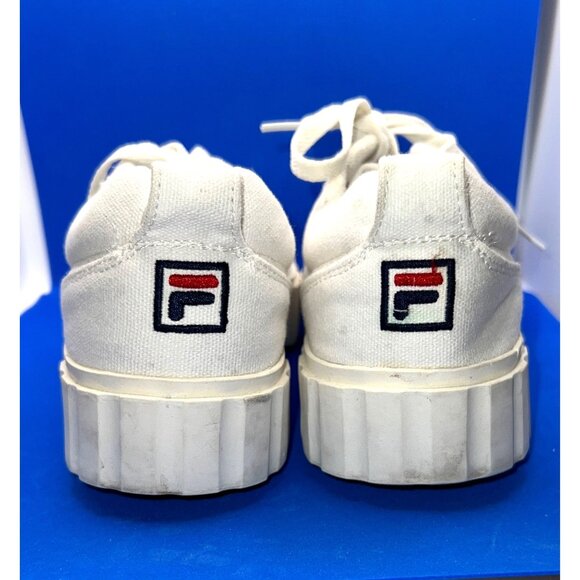 Fila Womens White Platform Sneakers Size 8.5 US - Picture 4 of 6
